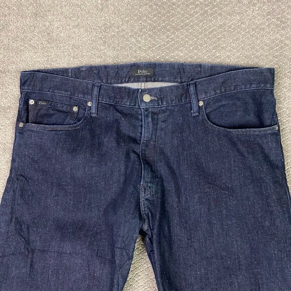Polo Ralph Lauren Hampton Relaxed Straight Jeans Men's 40 x 32 Blue Stretch NWOT - Picture 2 of 15